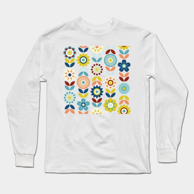 Scandinavian flowers Long Sleeve T-Shirt by mil_papeles